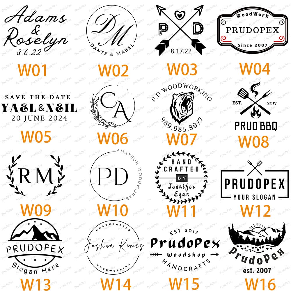 Customisable PrudoPex Metal Branding Iron for Personalised Stamps on Wood, Leather, and More PrudoPex