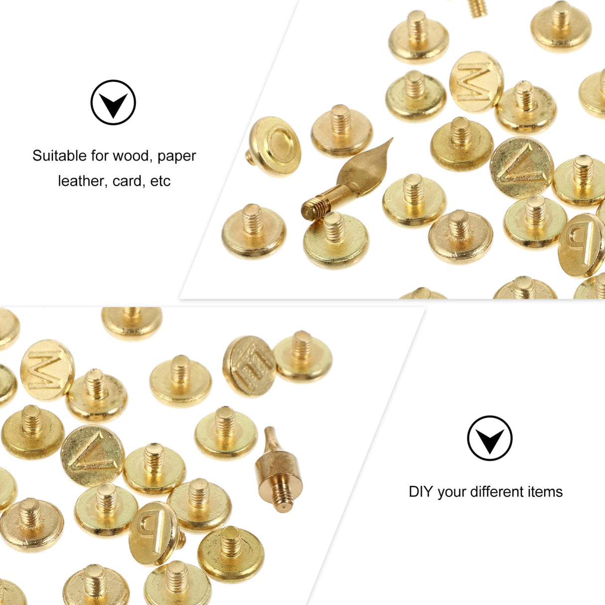 Versatile 28-Piece Copper Letter Soldering Iron Set for Wood and Leather Branding Healifty