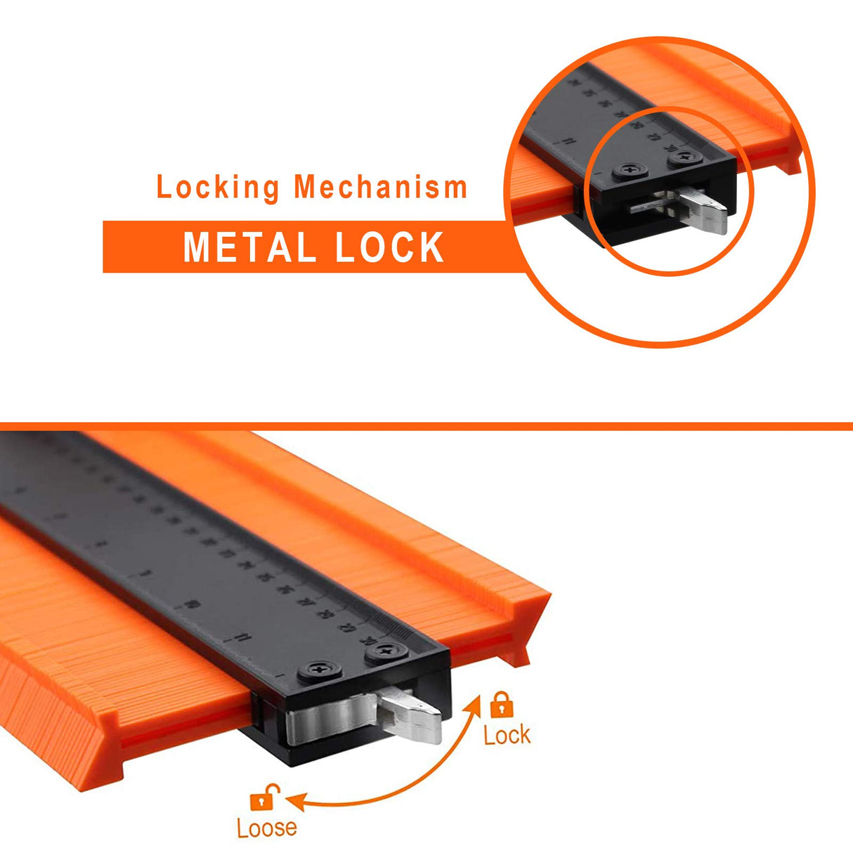 Contour Gauge (12 Inch) with Lock Profile Tool, Christmas Day Gifts Woodworking Tools Carpenter Tools for Men Construction Scribe Tools, Gifts for Feeke