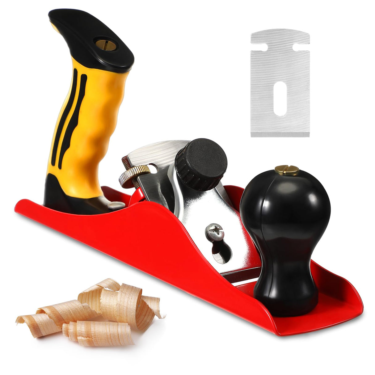 Lanties Hand Planer with 2 Inch Blade Adjustable Smoothing Wood Plane Universal Bench Plane for DIY Door Installation Woodworking Trimming Lanties