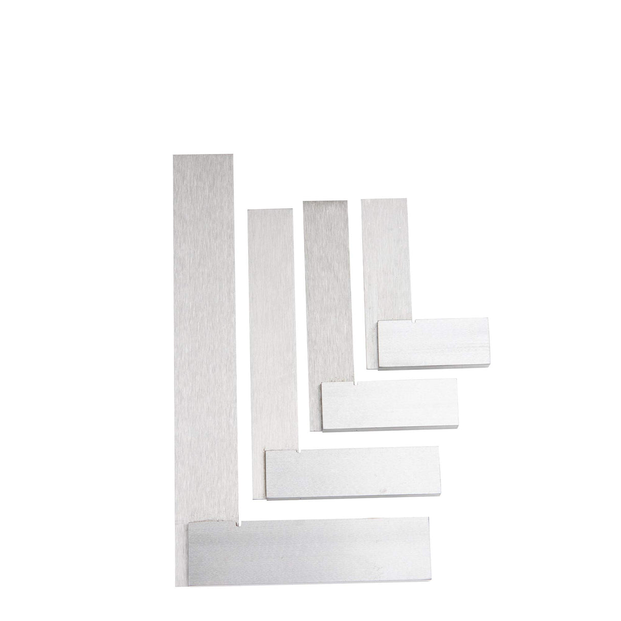 Groz 4-Piece Machinist Steel Square Set | 2-in, 3-in, 4-in & 6-in Squares | 48-72 Micron Squareness | Hardened Steel | for General Purpose, Machinery Groz