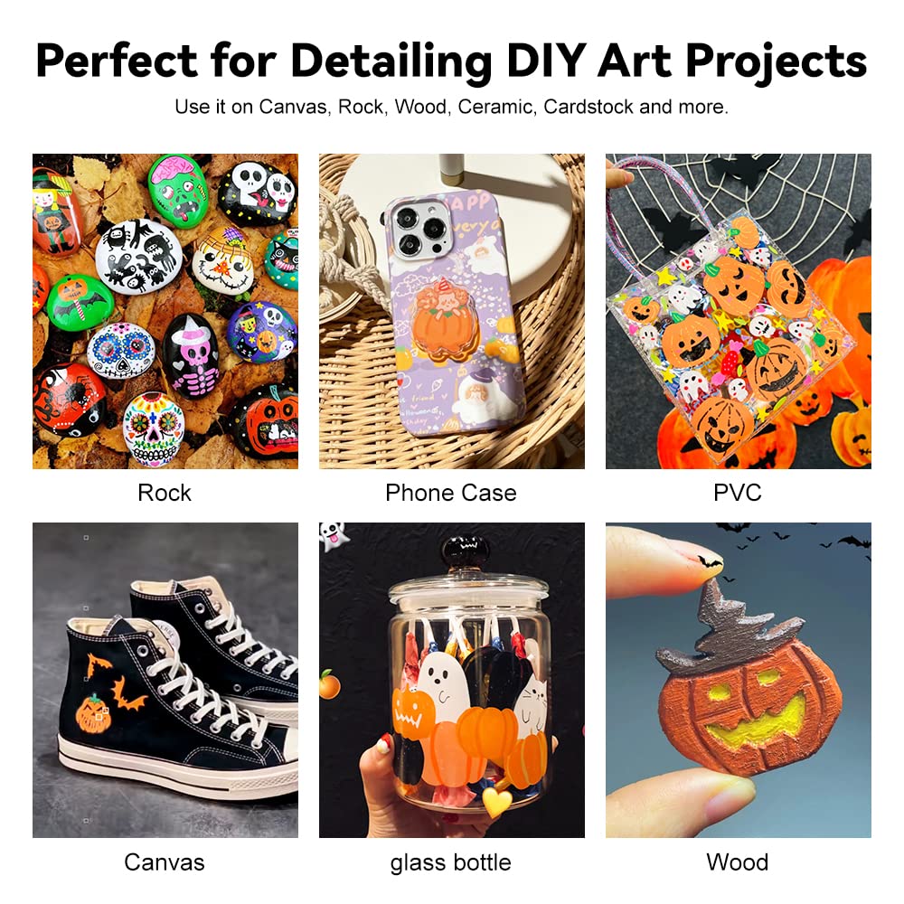 Bundle of MeiLiang Watercolor Paint Set, 36 Vivid Colors in Pocket Box with Arrtx 30 Colors Acrylic Paint Pens for Rock Painting LIGHTWISH