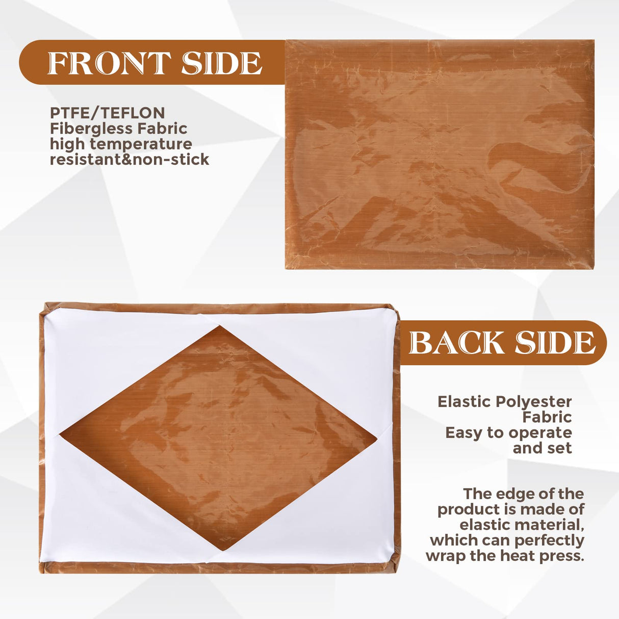 Treela 2 Pcs Heat Press Platen Wrap Cover, 12 x 15 Inch Heat Press Cover Heat Resistant Reusable Sheets Pad Mat Pillow for Sublimation Heat Press Treela