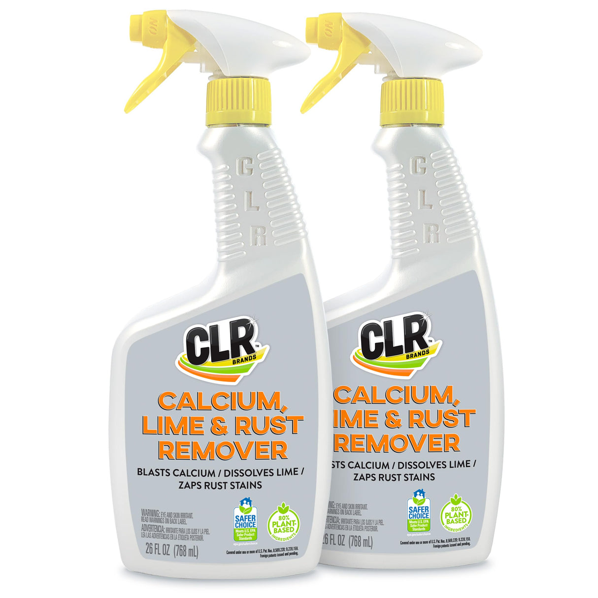 CLR Calcium, Lime & Rust Remover, Blasts Calcium, Dissolves Lime Deposits, Zaps Stubborn Rust Stains and Hard Water Deposits, 26 Ounce Spray Bottle CLR