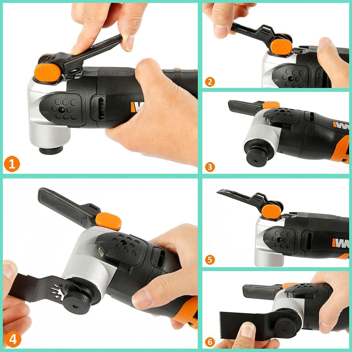 Protoiya 87 PCS Oscillating Tool Blades, Wood Metal Plastic Quick Release Oscillating Multitool Saw Blades Accessories with Sandpaper Compatible with Protoiya