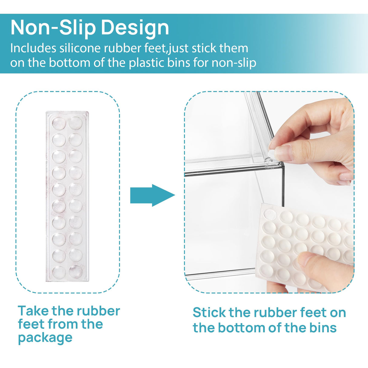 Vtopmart 2 Pack Stackable Makeup Organizer Storage Drawers, 4.4'' Tall Acrylic Bathroom Organizers,Clear Plastic Storage Bins For Vanity, Undersink, Vtopmart