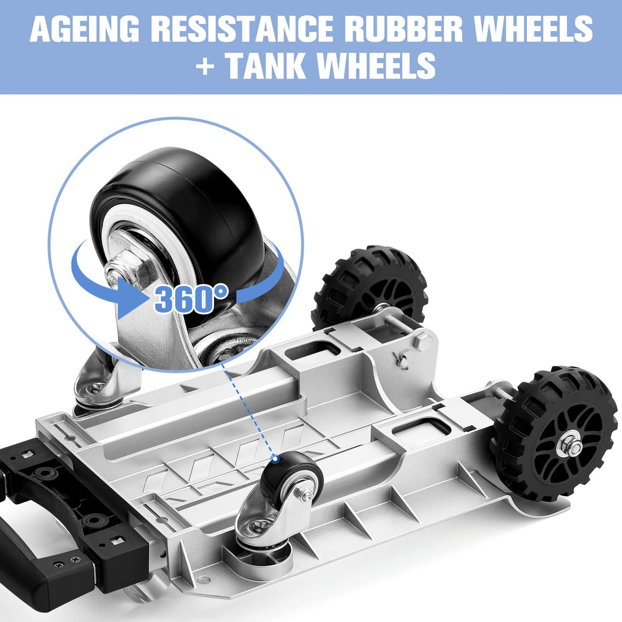 KEDSUM Foldable Aluminum Panel Hand Truck, Portable 270 lbs Lightweight Utility Cart for Travel, Shopping, Office Use KEDSUM