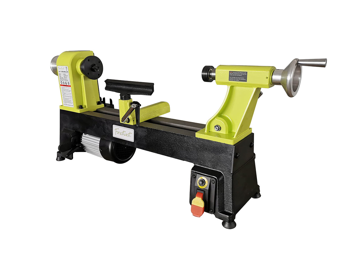 FORESTWEST 10819, 5 Amps Woodworking Lathe, 5-Speed 12"x18" Wood Lathe FORESTWEST