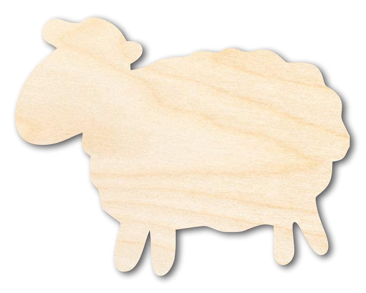 Unfinished Wood Cute Sheep Shape - Craft - up to 36" 18" / 1/8" 24 Hour Crafts