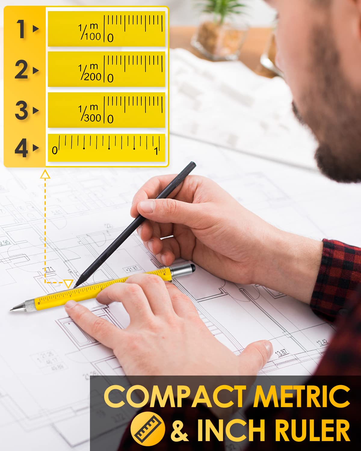 Stocking Stuffers for Men Multitool Pen - Christmas Gifts for Men Women Cool Tools Gadget for Dad Unique Birthday Gifts for Men Who Have Everything HANPURE