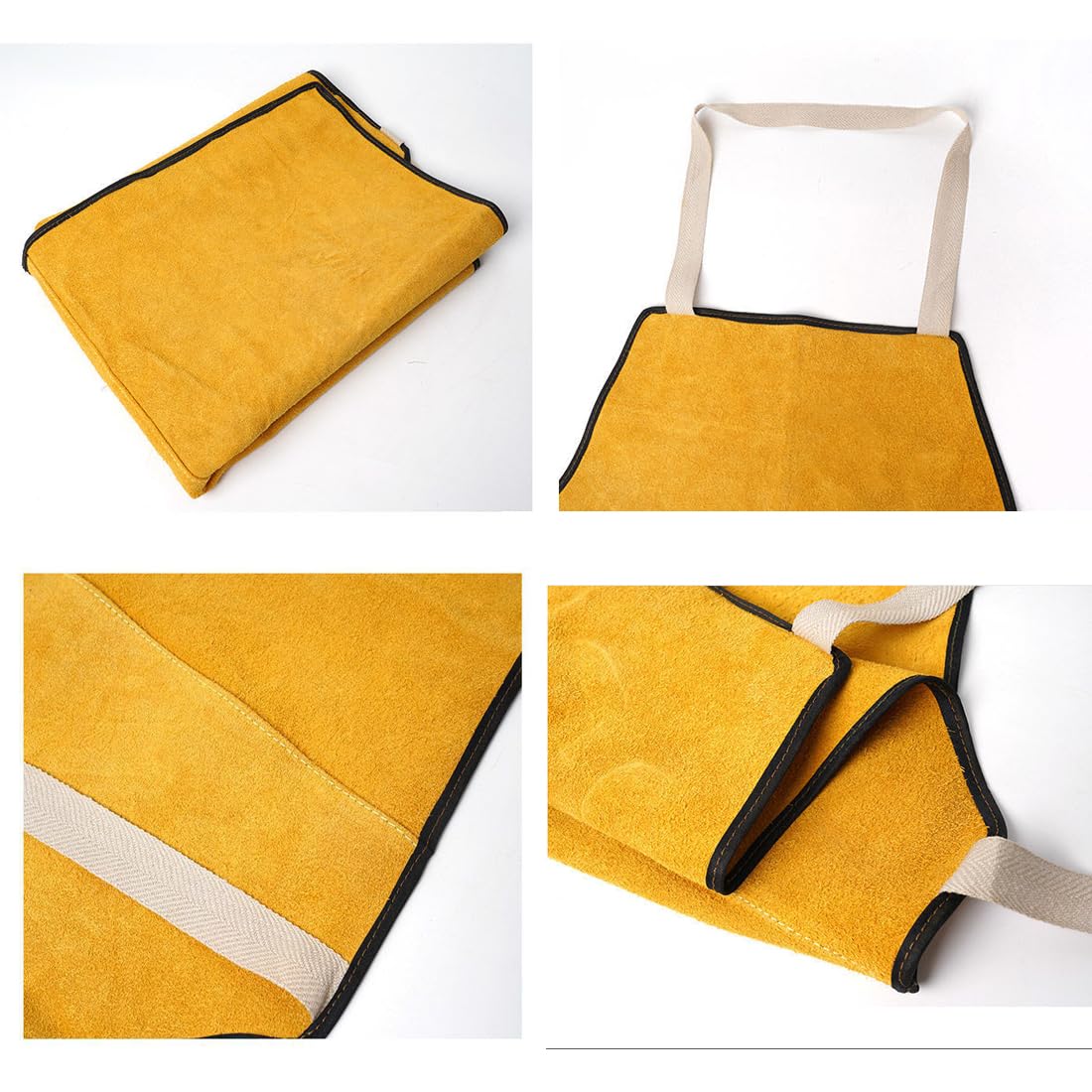 SIQITECHNO Leather Welding Apron Cowhide Apron Heat Flame Resistant Work Apron Heavy Duty Blacksmith Apron Bib Safe Woodworking Workshop Apron for SIQITECHNO