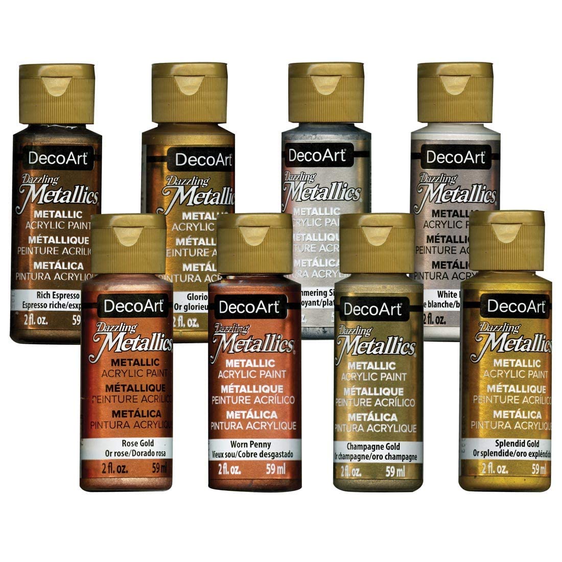 DecoArt Metallics Paint Value Pack 8 pc Set DecoArt