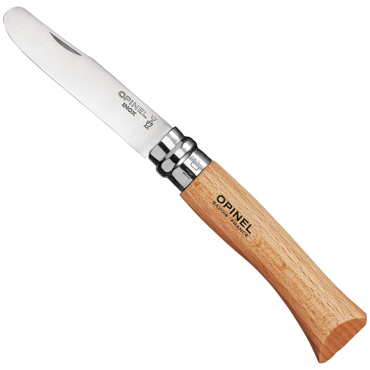 Opinel My First No.7 Stainless Steel Children’s Folding Pocket Knife with Safety Rounded Tip, Painted Handles Opinel