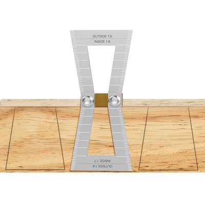 Housolution Dovetail Marker, Stainless Steel Dovetail Jig Guide with Scale Size 1:5-1:6 and 1:7-1:8, Precise Dovetail Guide, Wood Joints Dovetail