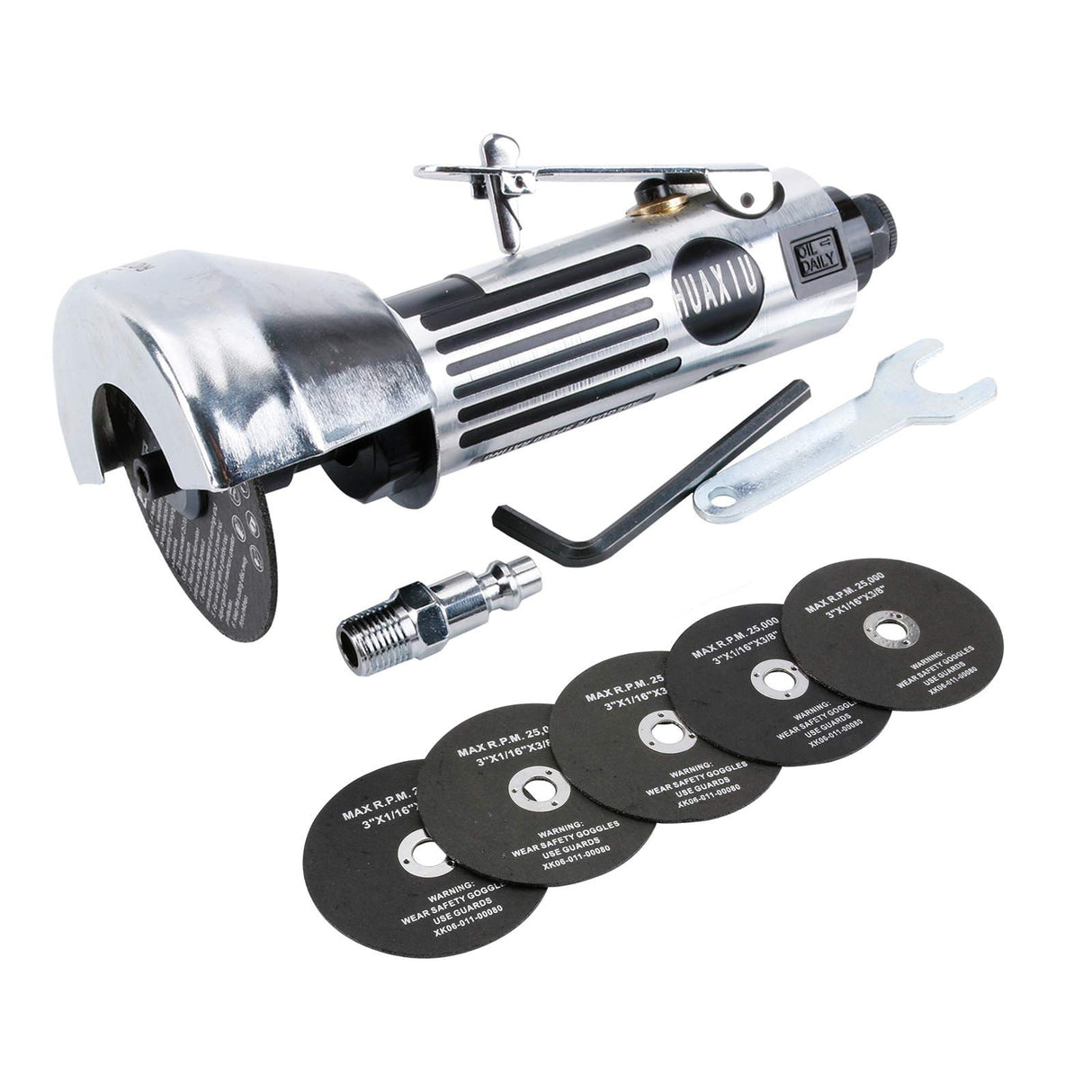 HUAXIU 3inch Air Cut Off Tool Include 6Pcs 3 inch Cut Off Wheel,Free Speed 20000RPM HUAXIU
