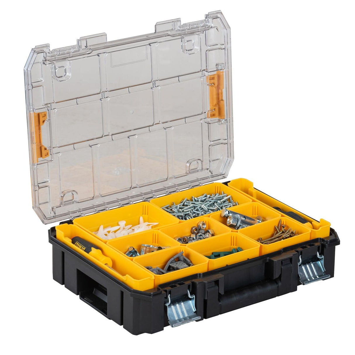 DEWALT TSTAK Tool Organizer, Holds Up To 44 lbs., Clear Lid Organizer, Compartments for Small Tools and Accessories (DWST17805) DEWALT