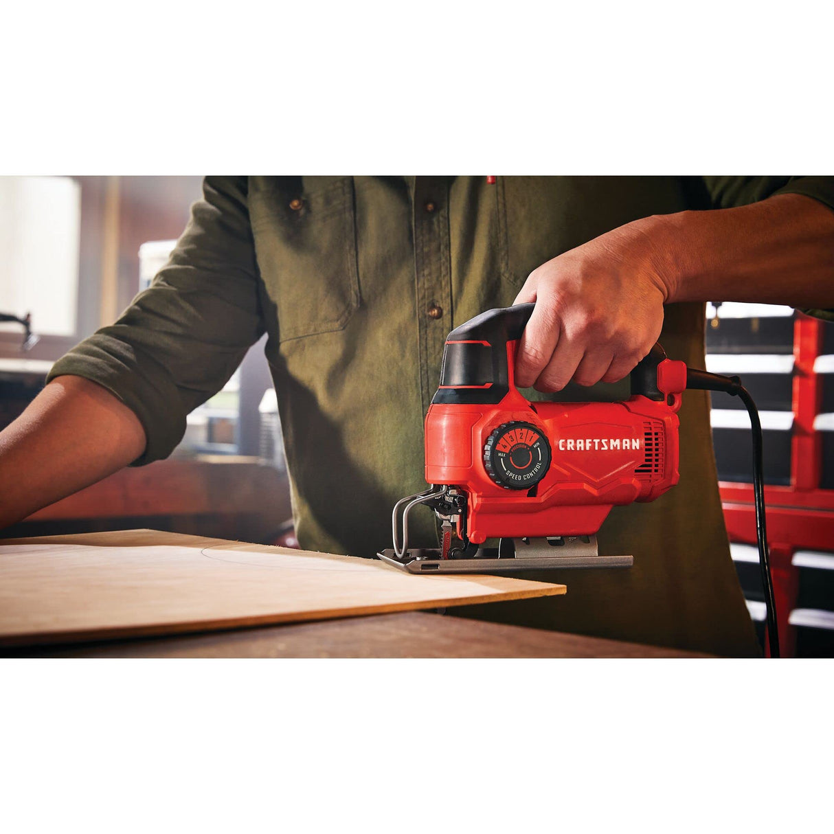 CRAFTSMAN Jig Saw, 4 Orbital Settings, Up to 3,000 SPM, 5 Amp, Corded (CMES610) Craftsman