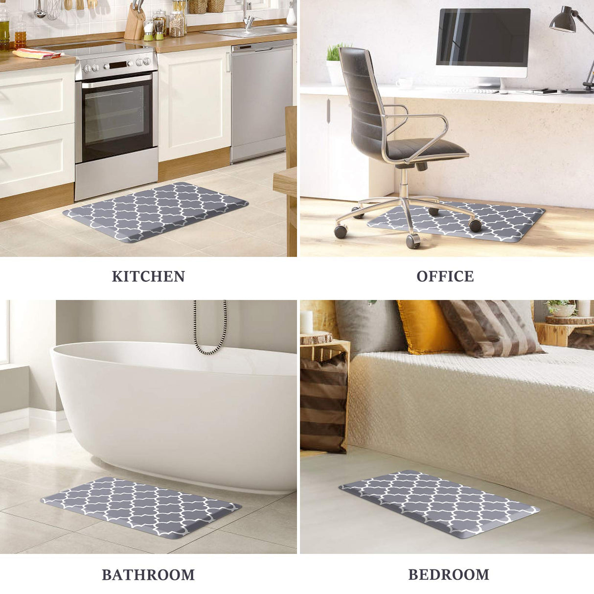 WISELIFE Kitchen Mat and Rugs Cushioned Anti-Fatigue,17.3"x 28",Non Slip Waterproof Ergonomic Comfort Mat for Kitchen, Floor Home, Office, Sink, WISELIFE