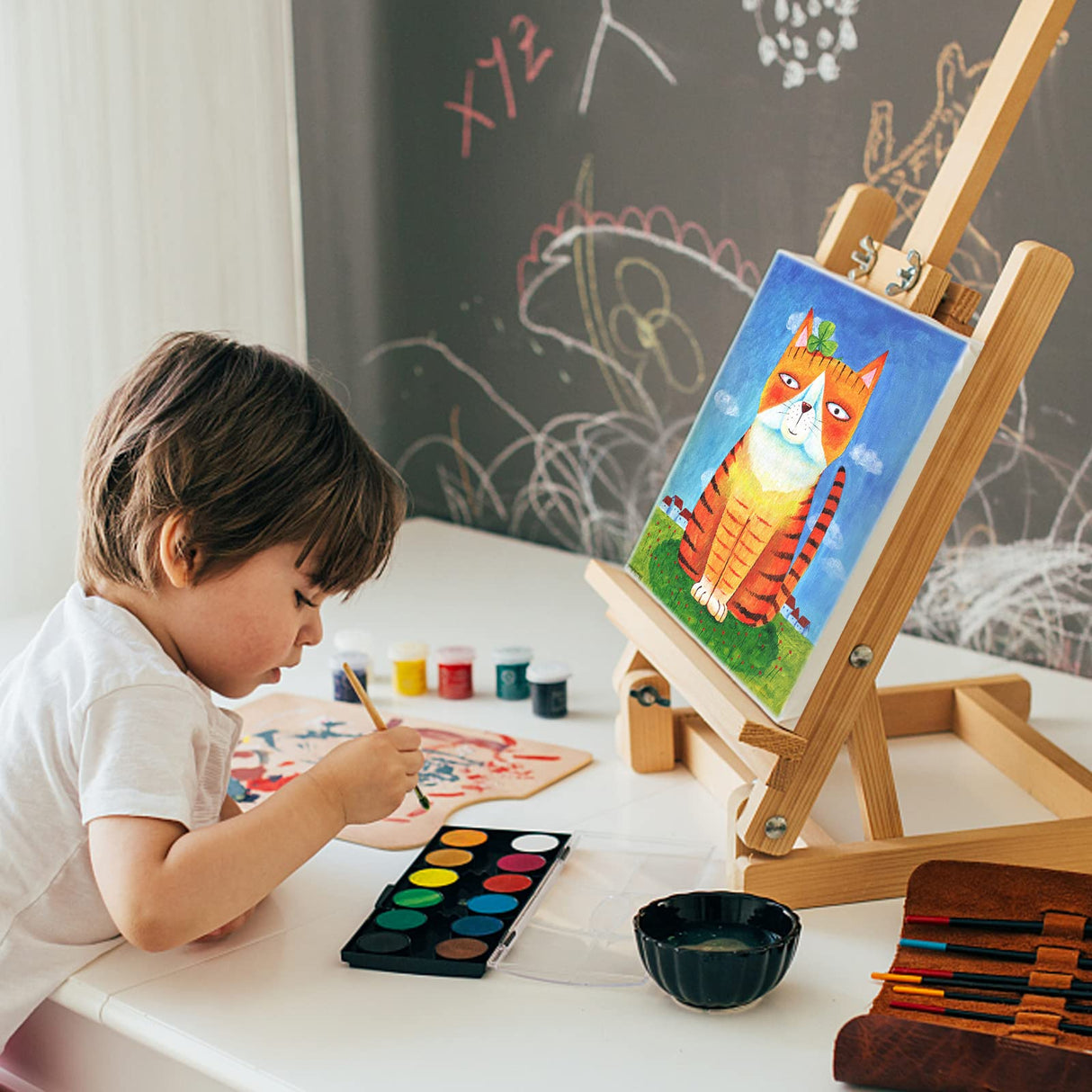 6Packs Mini Stretched Canvases for Painting with 3x5”, 4x4”, 4x6”, 5x5”, 5x7”, 6x6”, Painting Canvas for Oil & Acrylic Paint. ESRICH