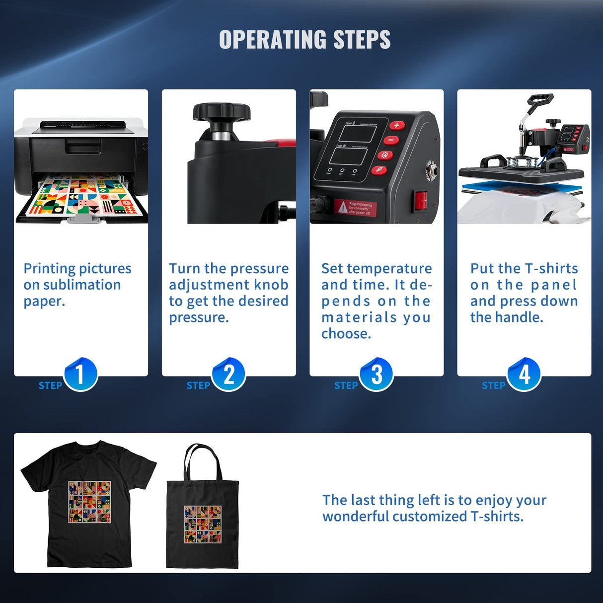 VEVOR Heat Press 15X12 Inch Heat Press Machine 5 in 1 Digital Multifunctional Sublimation T-Shirt Heat Press Machine for T Shirts Hat Mug Cap Plate VEVOR