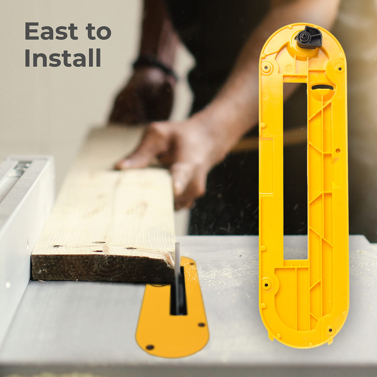 TonGass Dado Throat Plate Compatible with DeWalt 10" Portable Table Saw (DWE7490 DWE7491 DWE7491RS DWE7492) - Made from Impact-Resistant PC/PBT Blend TonGass