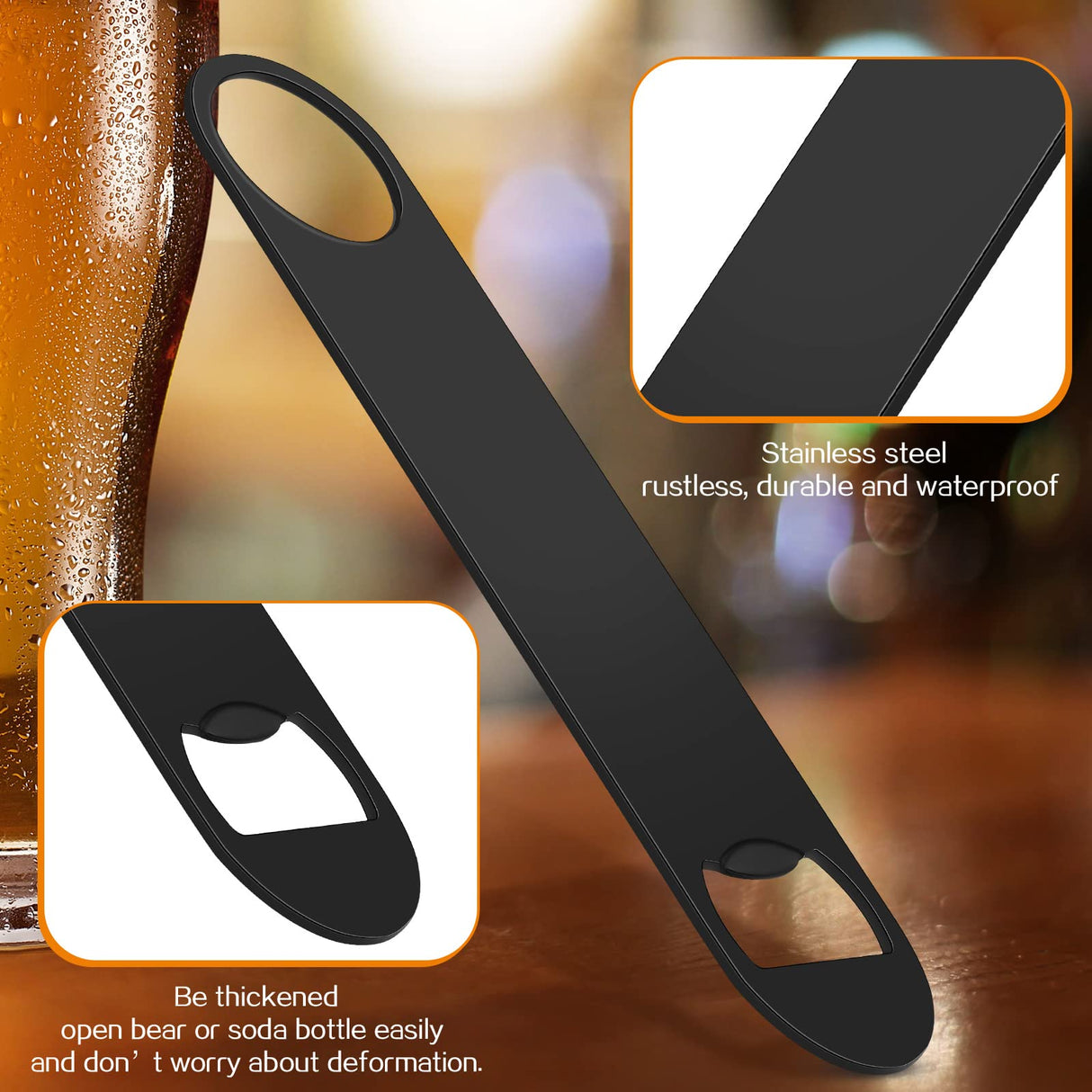 Pack of 20 Flat Bottle Opener Stainless Steel Beer Openers Sublimation Bottle Opener Blanks Heavy Duty Bar Funny Bartender Bottle Opener for Men Raiten