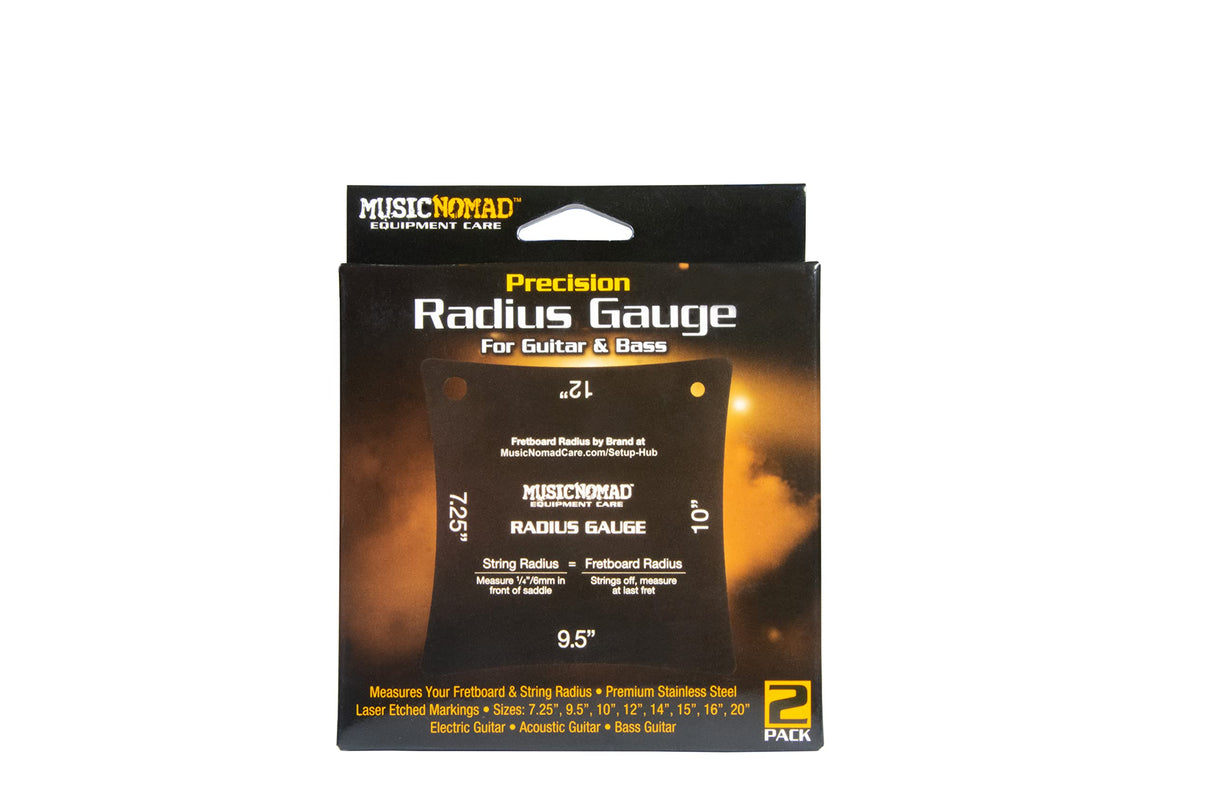 MusicNomad Precision Fretboard and String Radius Gauge Tool - 2 pc. Set (MN603) MusicNomad