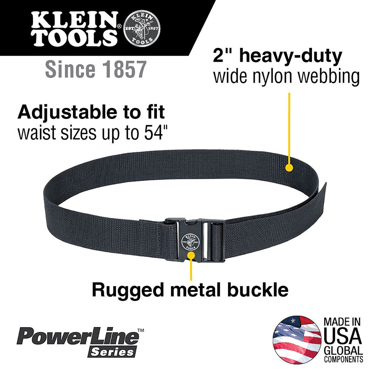 Klein Tools 5705 PowerLine Web Work Belt Klein Tools