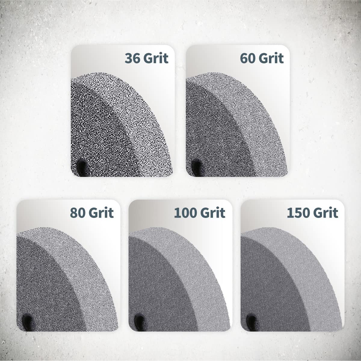 POWERTEC 15523 Bench and Pedestal Grinding Wheels, 8 Inch x 1 Inch, 5/8 Arbor, 150 Grit, Aluminum Oxide Bench Grinder Wheel for Bench Grinder, 1 Pack POWERTEC