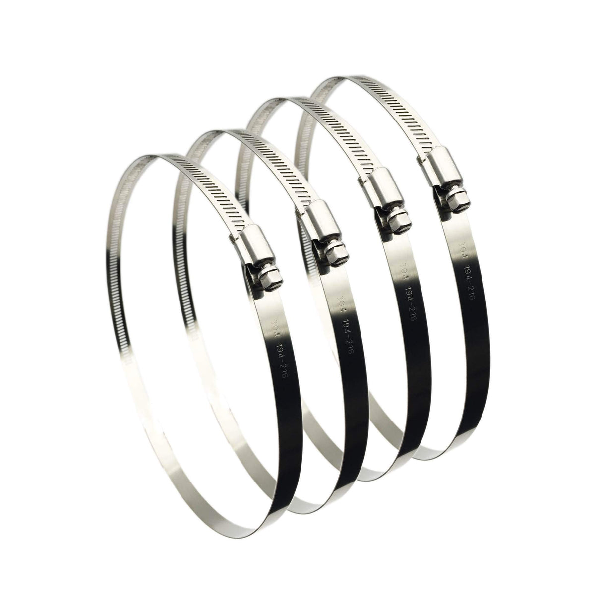 EesTeck 4Pcs 8" Adjustable 304 Stainless Steel Duct Clamps Hose Clamp Pipe Clamp Air Ducting Clamp worm drive hose clamps EesTeck