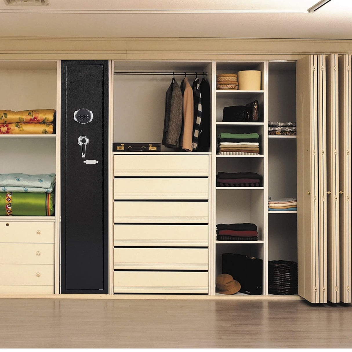 KAER 2-Gun Safes for Home Rifle and Pistols Electronic Gun Security Cabinet Quick Access Gun Rifle Gun Security Cabinet Safes Gun Cabinet for KAER