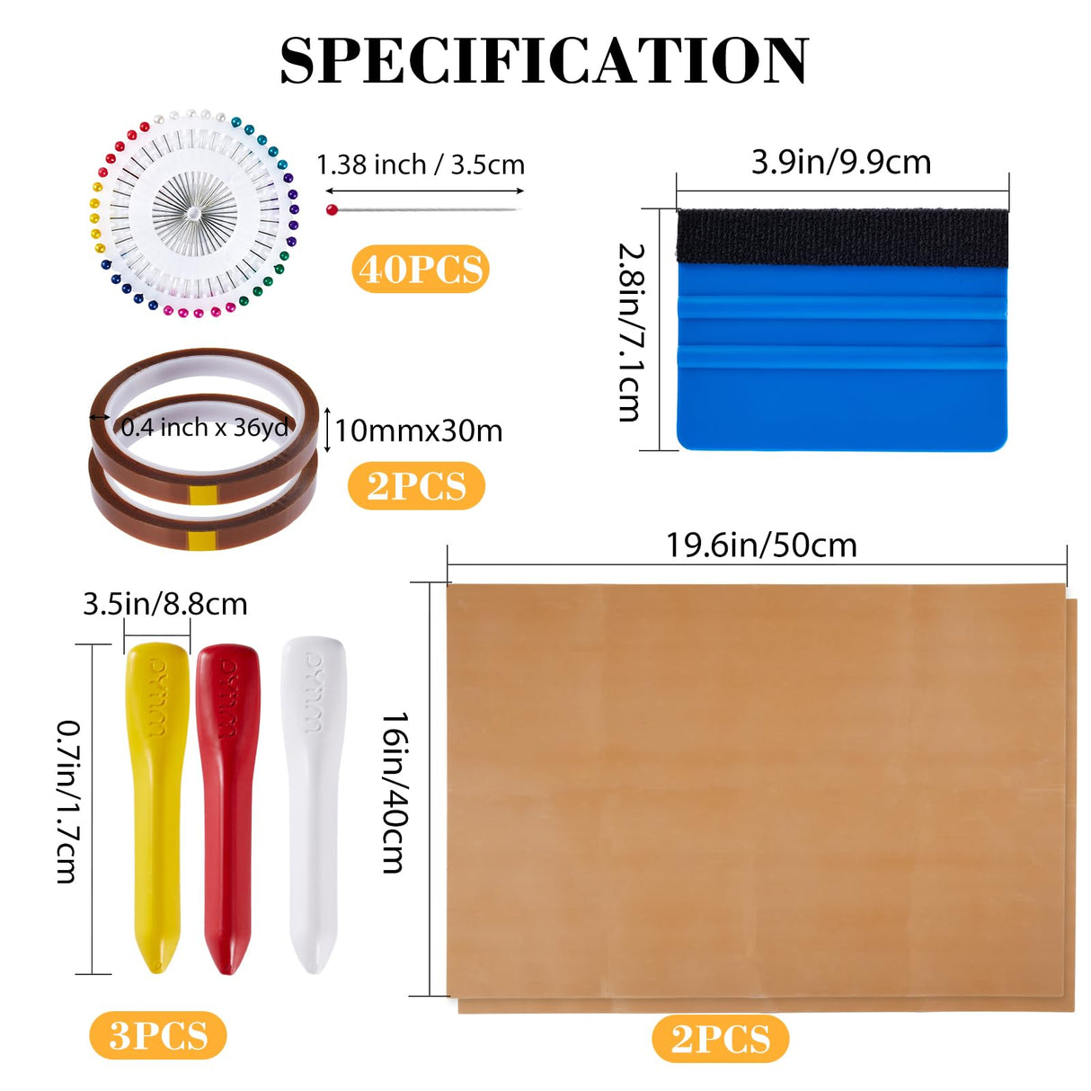 18Pcs Sublimation Accessories, Tshirt Ruler Guide Vinyl Alignment Tool, Heat Press Accessories, Teflon Sheet Non Stick 16x20", Heat Resistant Tape tietoc