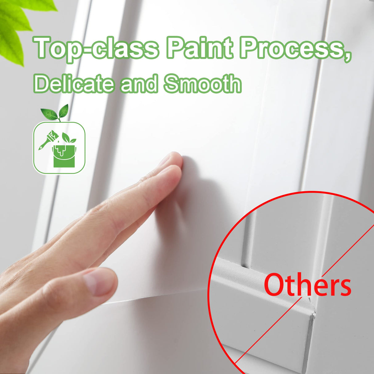 VANIRROR White Wooden Bathroom Wall Cabinet with Adjustable Shelves and Buffering Hinge Design VANIRROR