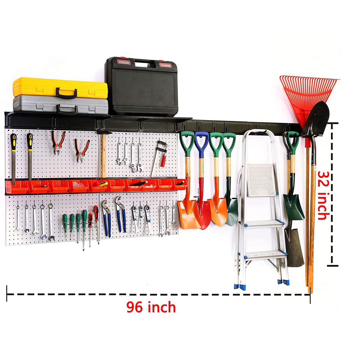 Ultrawall Pegboard Wall Organizer, 48X 36 inch for Garage Storage with Hooks, Storage Bins, Tool Panel Organizer Ultrawall