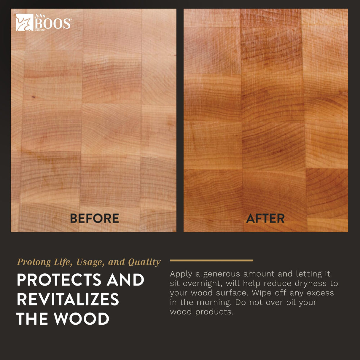 John Boos 16 Oz All Natural Beeswax Moisture Care for Wood Kitchen Cutting Boards, Boos Chopping Block & Countertops, Food Safe Charcuterie Essential John Boos