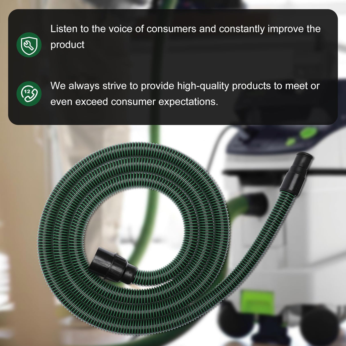 Dust Extractor Hose for Festool Vacuum Suction Hose D27/32x5m, Compatible with festool CT 26/36/48 CT 15/25 CT MINI and CT MIDI from 2019 onwards Feikeer