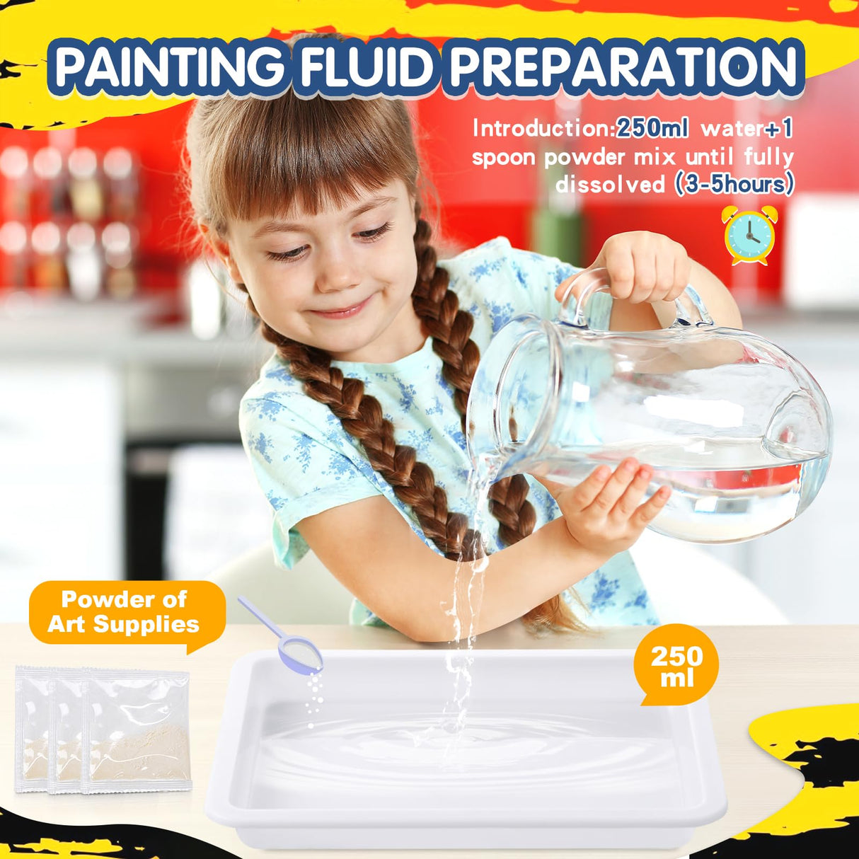 Water Marbling Paint for Kids - Arts and Crafts for Girls & Boys Crafts Kits Ideal Gifts for Kids Age 3-5 4-8 8-12 Coodoo