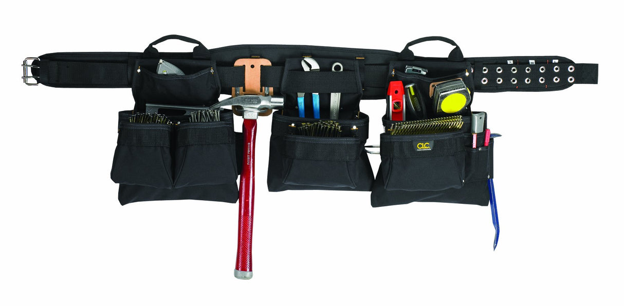 CLC Custom Leathercraft 5605XL Professional Carpenter's Combo, black, 18-Pocket 5 Piece, XL Custom Leathercraft