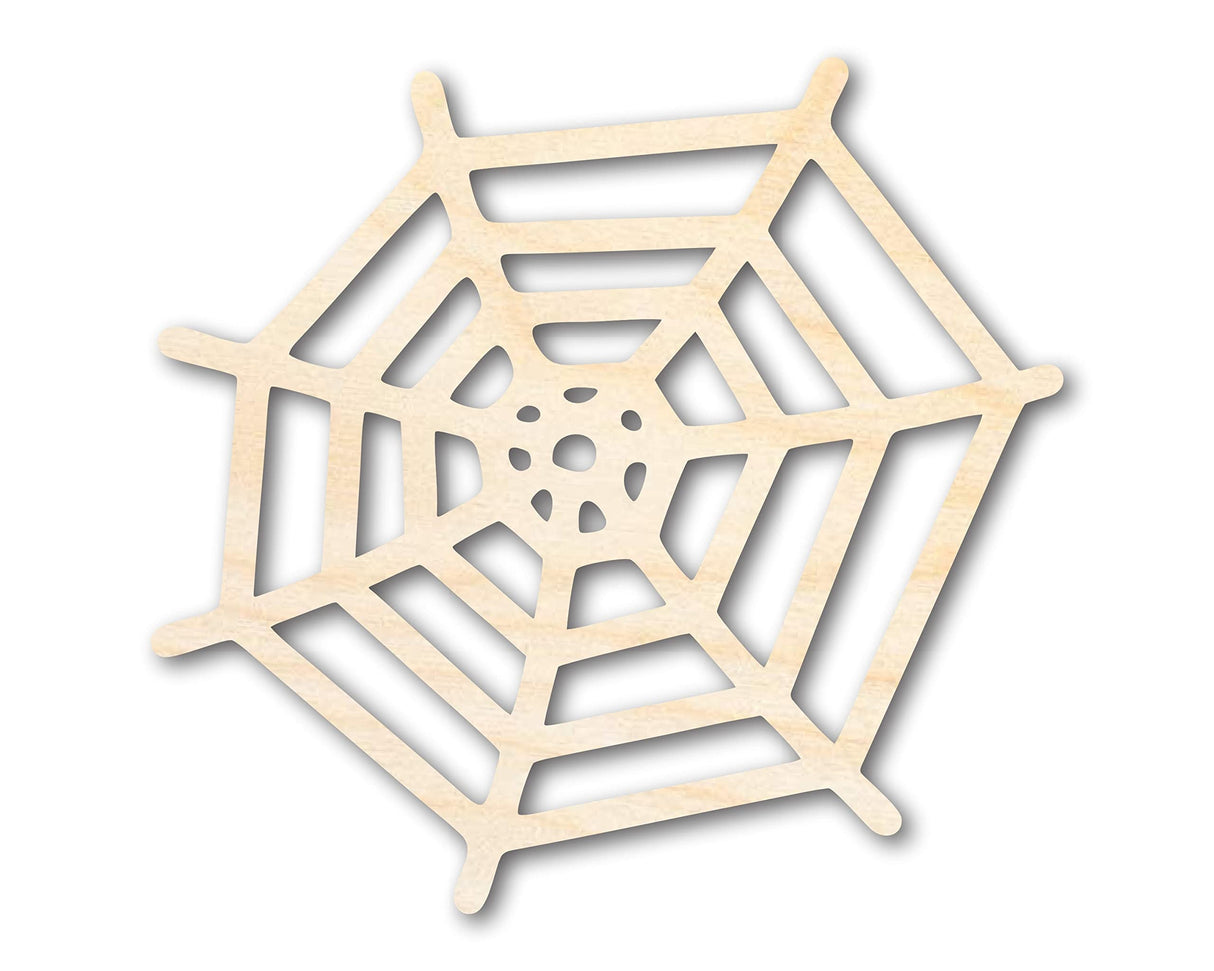 Unfinished Wood Spider Web Shape - Insect - Animal - Wildlife - Craft - up to 24" DIY 8" / 1/8" 24 Hour Crafts