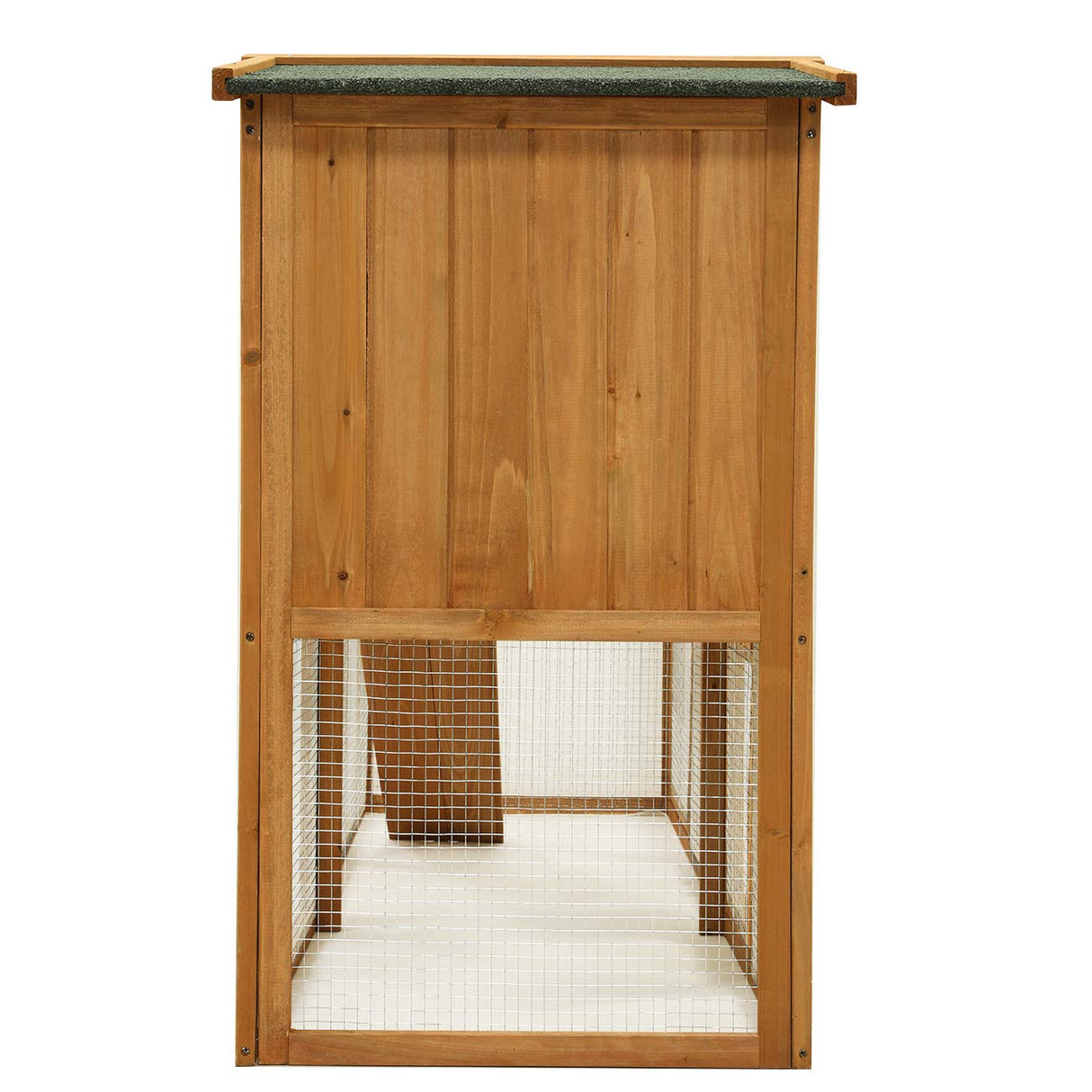 Ogrmar Chicken Coop Large Wooden Outdoor Bunny Rabbit Hutch Hen Cage with Ventilation Door, Removable Tray & Ramp Garden Backyard Pet House Chicken Ogrmar