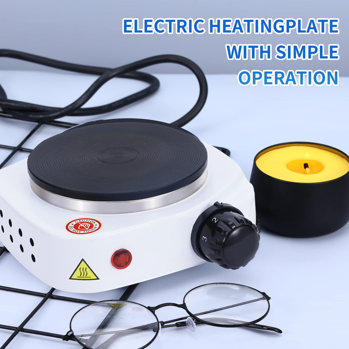 SAEUYVB Candle Making Kit,Easy to Make Colored Candle Soy Wax Kit,Including Soy Wax, Wicks,Melting Pot, Tins and More SAEUYVB