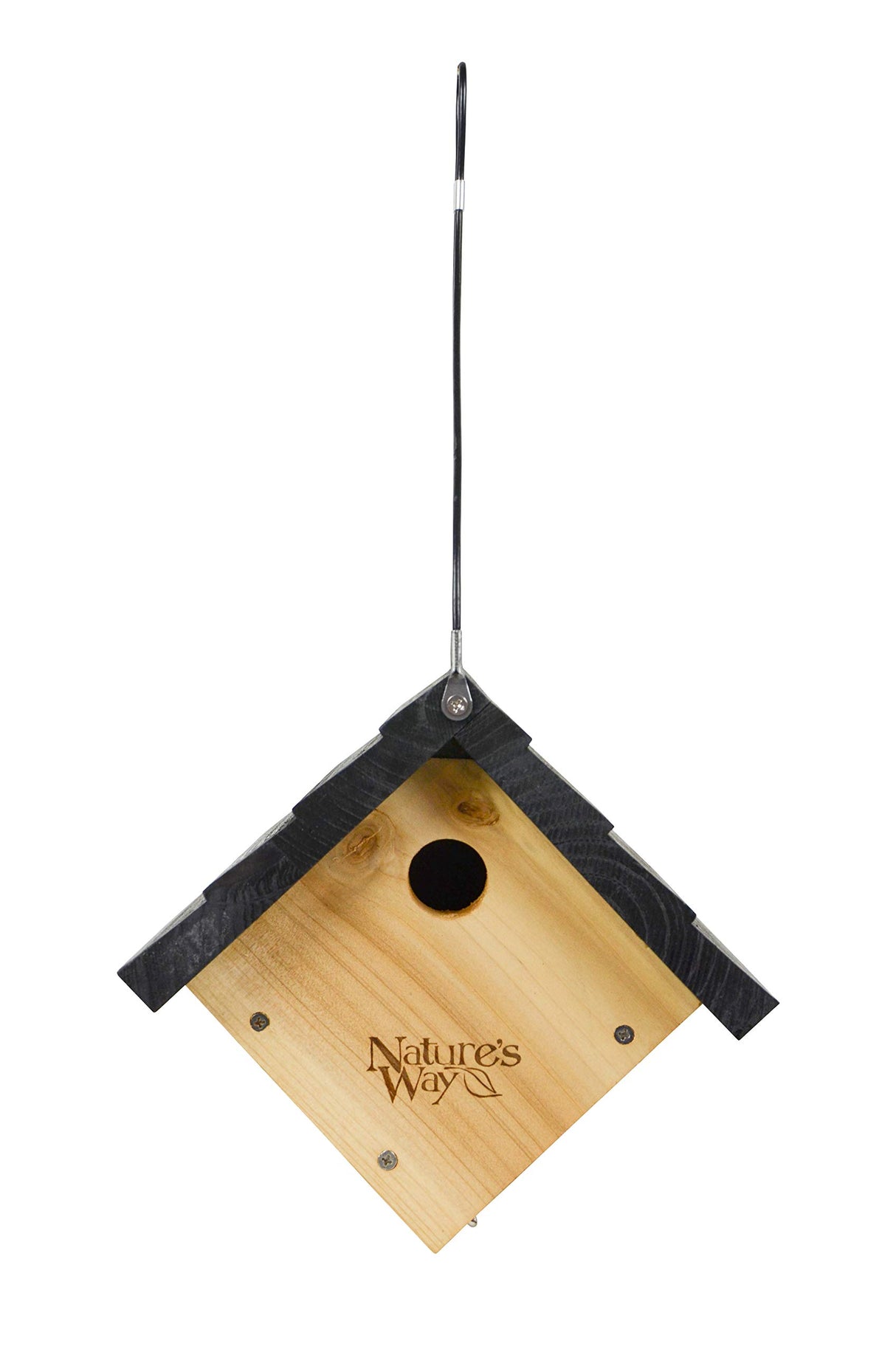 Nature's Way Bird Products CWH1 Cedar Wren House, 8" x 8.875" x 8.125", standard, Brown Nature's Way Bird Products