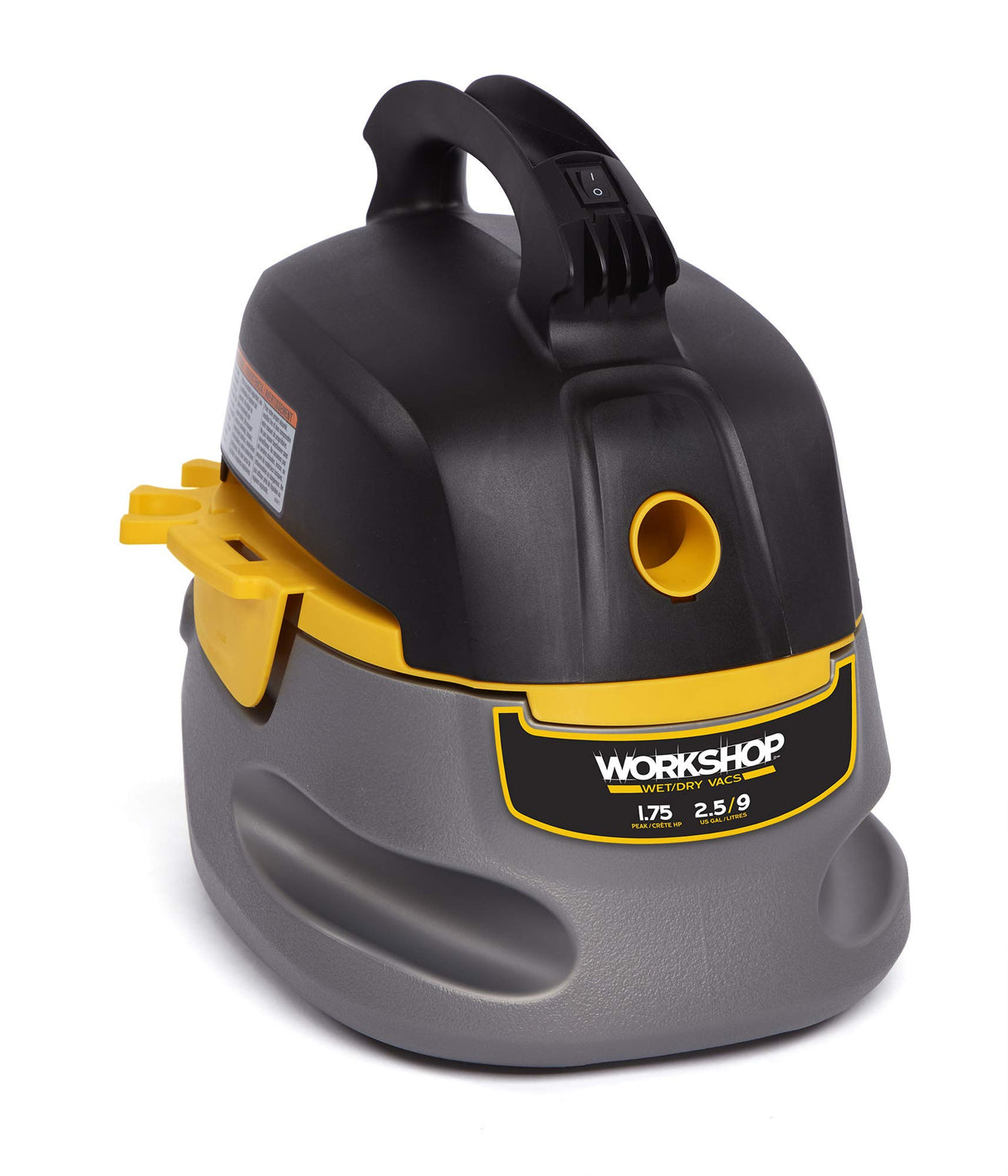 WORKSHOP Wet/Dry Vacs Vacuum WS0255VA Compact, Portable Wet/Dry Vacuum Cleaner, 2.5-Gallon Small Shop Vacuum Cleaner, 1.75 Peak HP Portable WORKSHOP Wet/Dry Vacs