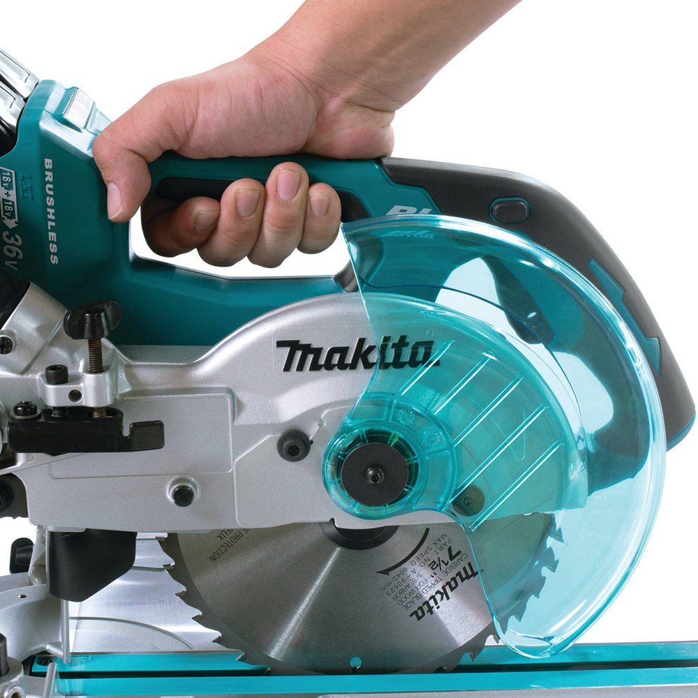 Makita XSL02Z 18V X2 LXT Lithium-Ion Brushless Cordless 7-1/2" Dual Slide Compound Miter Saw, Tool Only Makita