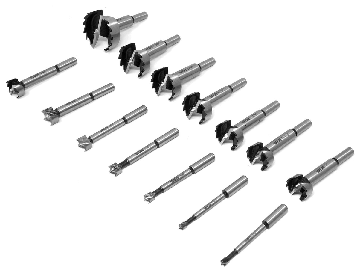 WEN FB5114 14-Piece Forstner Bit Set with Carrying Case WEN