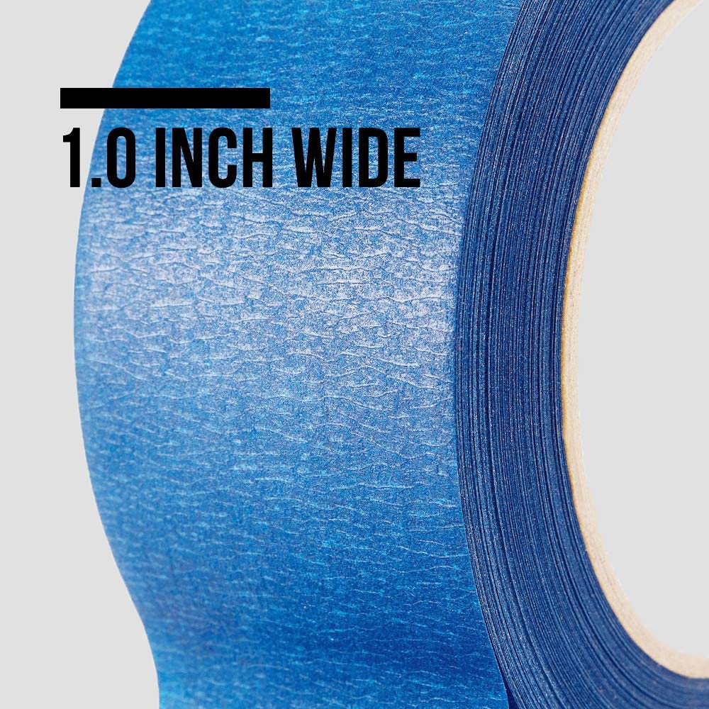 Lichamp 10-Piece Blue Painters Tape 1 inch, Blue Masking Tape Bulk Multi Pack, 1 inch x 55 Yards x 10 Rolls (550 Total Yards) Lichamp