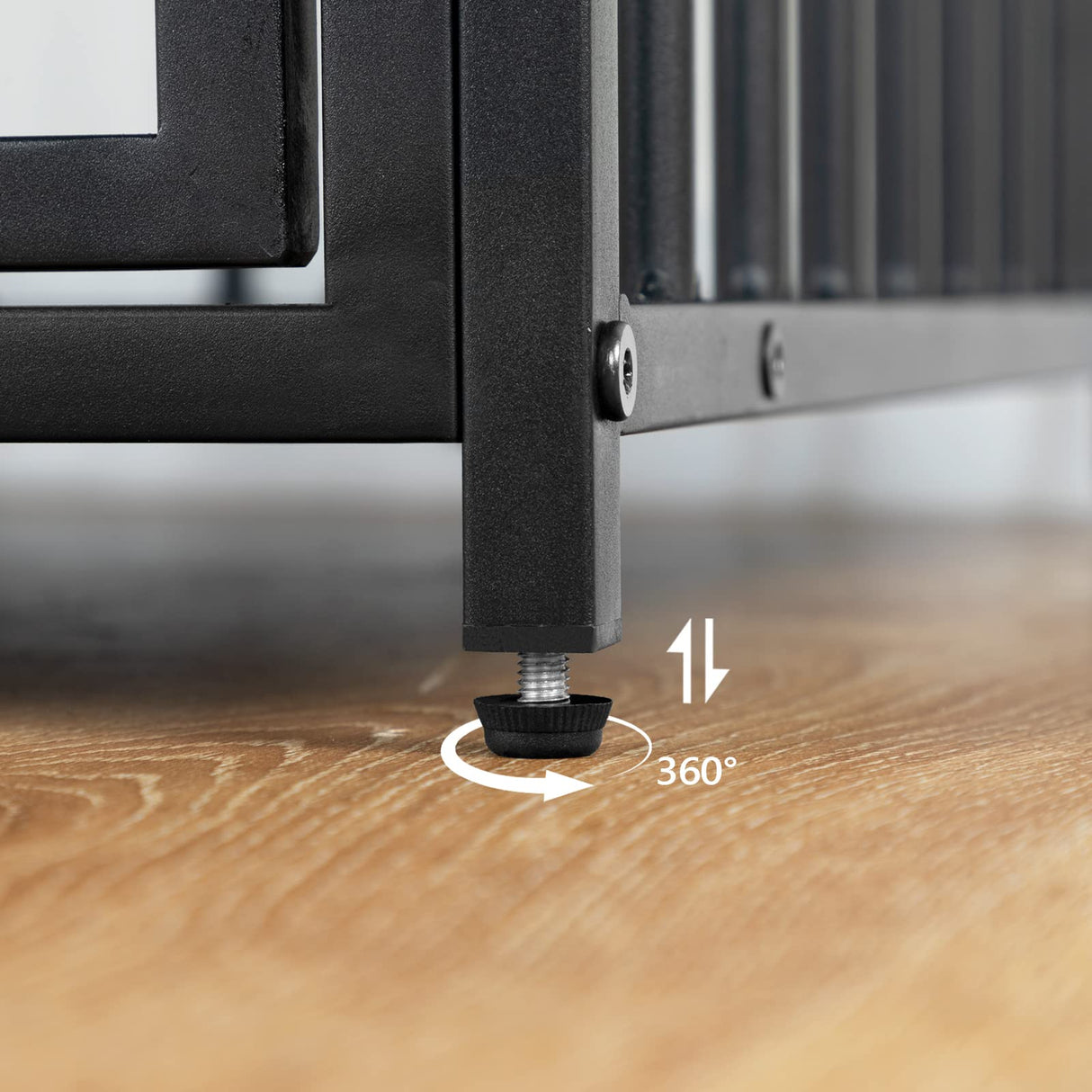 HOOBRO Dog Crate Furniture, Wooden Dog House, Decorative Dog Kennel with Drawer, Indoor Pet Crate End Table for Small Dog, Steel-Tube Dog Cage, HOOBRO