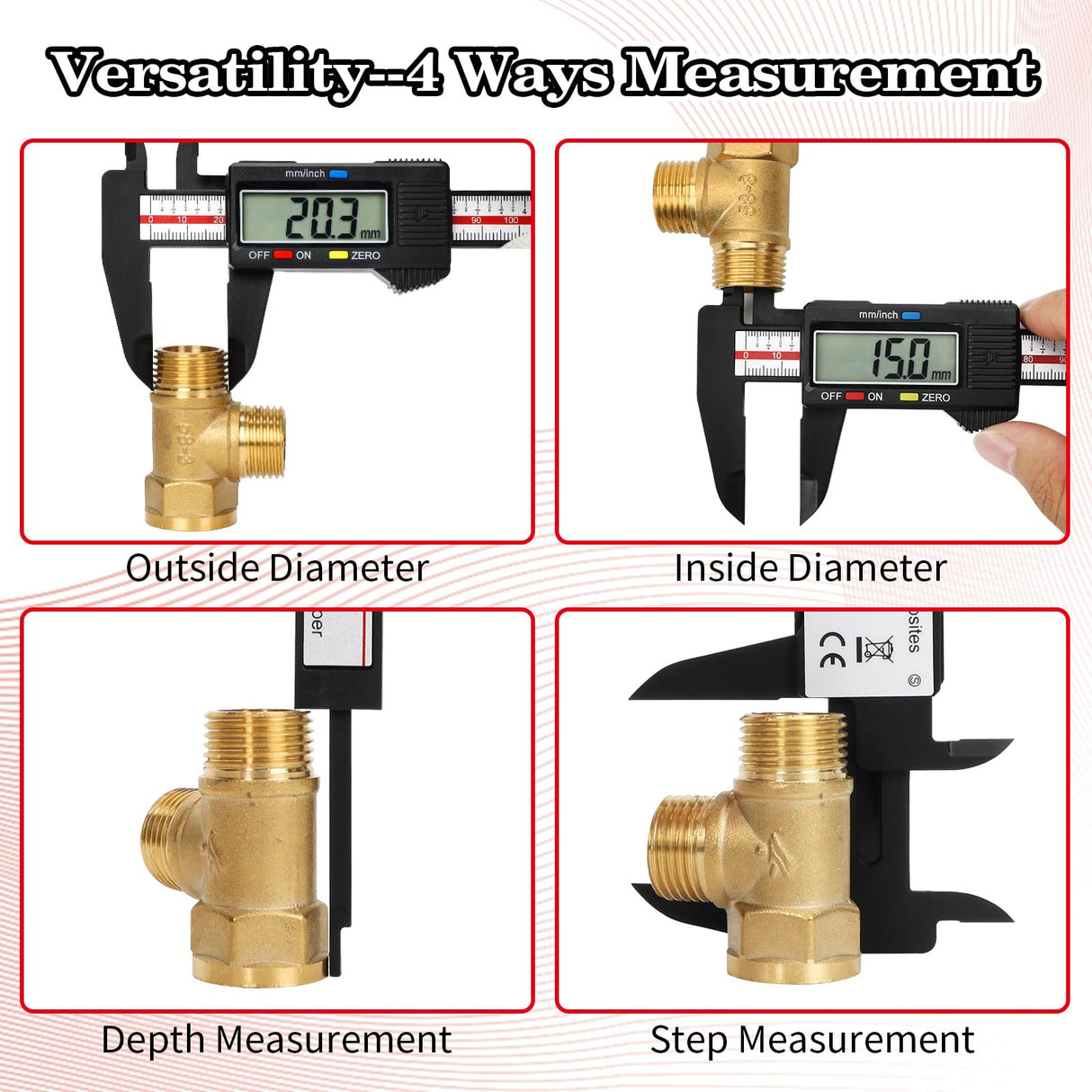 Digital Caliper, Esydon Upgraded Calipers 6 inch, Measuring Tool, Electronic Ruler, with Large LCD Screen, Auto-Off Feature, Inch and Millimeter Esydon