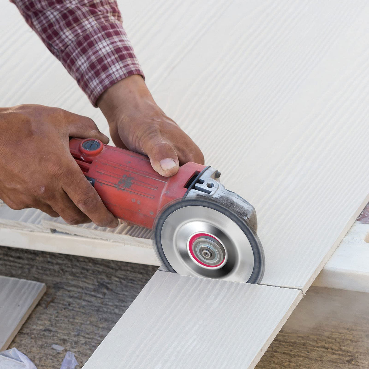 3 Pieces 5/8 Inch Wood Carving Chain Disc 4 Inch 22 Teeth Saw Blade Grinder Wood Carving Disc for 4 Inch/ 4-1/2 Inch Angle Grinder Grinding Shaping Honoson