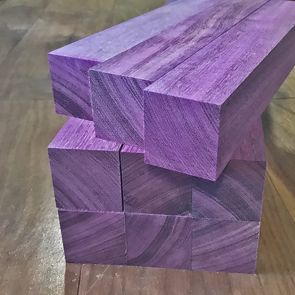 Purple Heart Wood Turning Blanks 6pcs - 2" x 2" x 12" Cherokee Wood Products